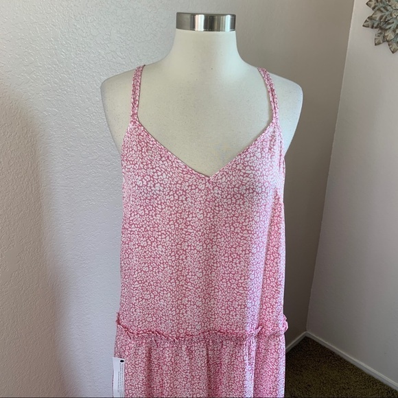 Top-shop NWT Floral Print Tiered Satin Prarie Slip Spring Summer Dress Size 8 - Picture 4 of 11